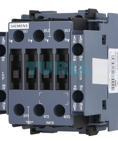 Siemens 3MT8032-1AQ04 AC-3 Contactor, 32A/15kW, 400V, 2NO+2NC, 380V 50Hz, Size S0