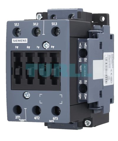 Siemens 3MT8040-1AL24 Contactor AC-3, 40A/18.5kW, 400V, 2NO2NC, 230 VAC, 50/60 Hz, 3-pole, size S2