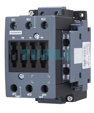 Siemens 3MT8050-1AG03 Contactor AC-3, 50A/22kW, 400V, 3-Pole, S2 Size