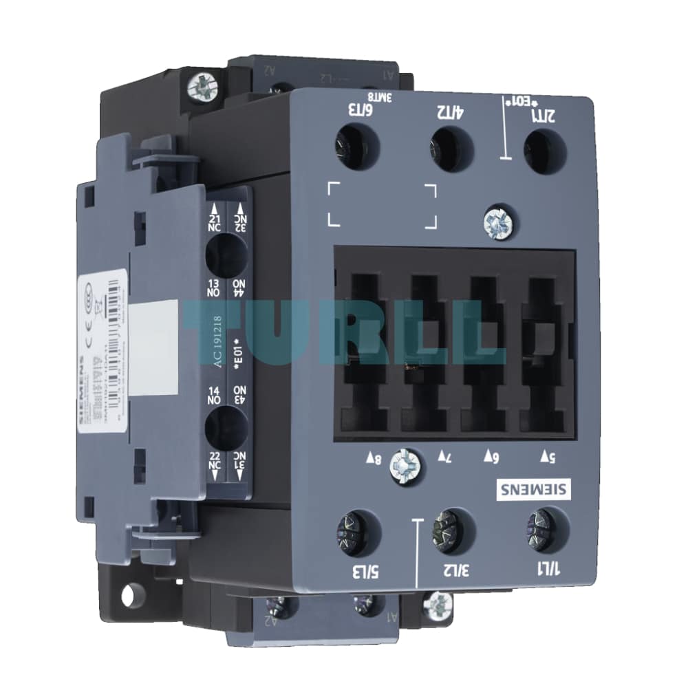 Siemens 3MT8050-1AH24 Contactor AC-3, 50A/22kW, 400V, 48VAC Coil, Size S2 Screw Terminal Original Brand New 3 Siemens 3MT8050-1AH24 Contactor AC-3, 50A/22kW, 400V, 48VAC Coil, Size S2 Screw Terminal