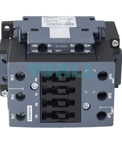 Siemens 3MT8050-1AH24 Contactor AC-3, 50A/22kW, 400V, 48VAC Coil, Size S2 Screw Terminal