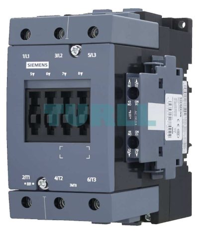 Siemens 3MT8080-1AB04 Contactor AC-3, 80A/37kW, 400V, 2NO+2NC, 24 VAC, Size S3