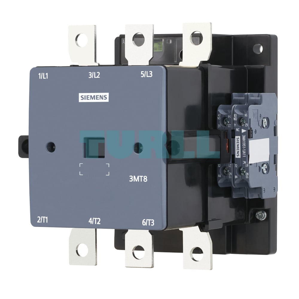 Siemens 3MT8120-1AQ07 AC-3 Power Contactor 120A, 55kW, 400V Original Brand New 1 Siemens 3MT8120-1AQ07 AC-3 Power Contactor 120A, 55kW, 400V