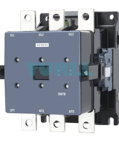 Siemens 3MT8205-1AG24 Contactor 205A/110kW, 400V, 110 VAC Coil, S8 Screw Terminal