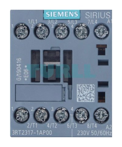 Siemens 3RT2317-1AP00 Contactor 4-Pole AC-1, 22A, 230V AC, S00 Screw Terminal