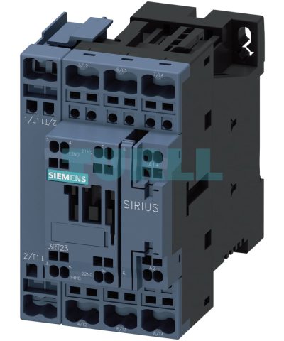 Siemens SIRIUS 3RT2326-2BG40 4-Pole Contactor, 40A AC-1, 125V DC Coil, Spring-Loaded, Size S0