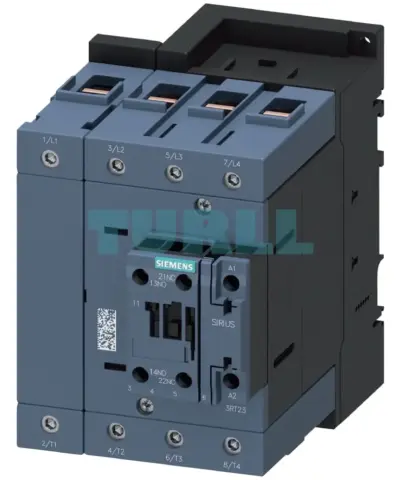 Siemens 3RT2348-1AB00 SIRIUS Contactor AC-1, 160A, 4-Pole, 24V AC, S3, Screw Terminal