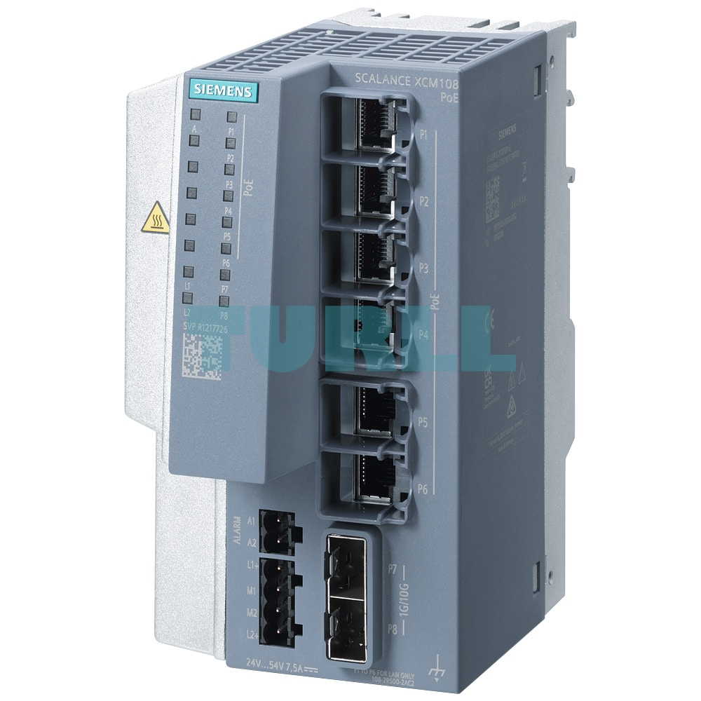 6GK5108-2RS00-2AC2 SIEMENS SCALANCE XCM108PoE (6x100/1000 Mbps RJ45, PoE) Unmanaged IE Switch Original Brand New 1 6GK5108-2RS00-2AC2 SIEMENS SCALANCE XCM108PoE unmanaged IE Switch with 6x PoE RJ45 and 2x 10G SFP