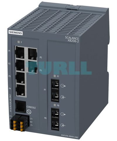 6GK5206-2BD00-2AB2 SIEMENS SCALANCE XB206-2 managed Ethernet switch with RJ45 and SC fiber optic ports