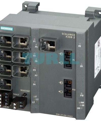 6GK5308-2FL10-2AA3 SIEMENS SCALANCE X308-2 managed Ethernet switch with SC fiber and RJ45 ports