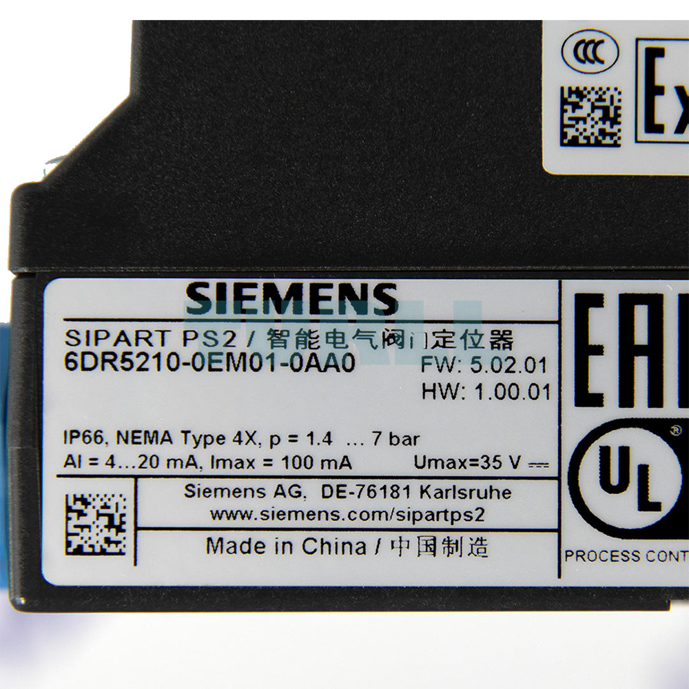 6DR5210-0EM01-0AA0 SIEMENS Exclusive SIPART PS2 Electropneumatic Positioner Original Brand New 3 6DR5210-0EM01-0AA0 SIEMENS SIPART PS2 Positioner