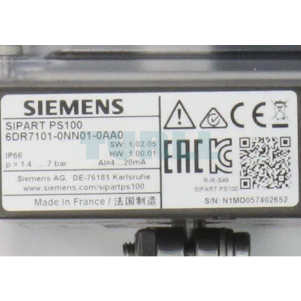 6DR7101-0NN01-0AA0 SIEMENS Exclusive SIPART PS100 Electropneumatic Positioner Original Brand New 6 6DR7101-0NN01-0AA0 SIEMENS SIPART PS100 Positioner