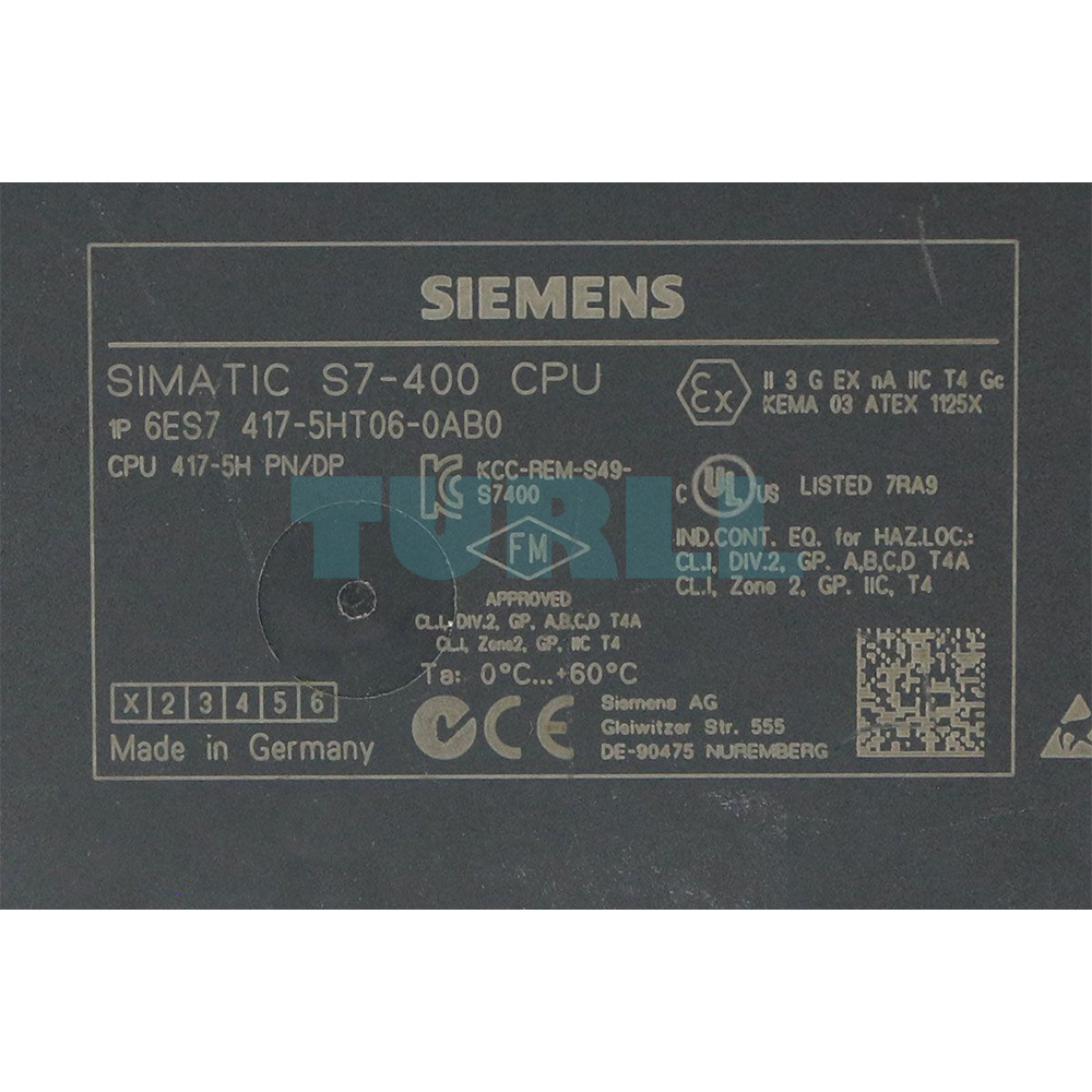 6ES7417-5HT06-0AB0 SIEMENS SIMATIC S7-400H CPU 417-5H Original Brand New 4 6ES7417-5HT06-0AB0 SIEMENS SIMATIC S7-400H CPU 417-5H