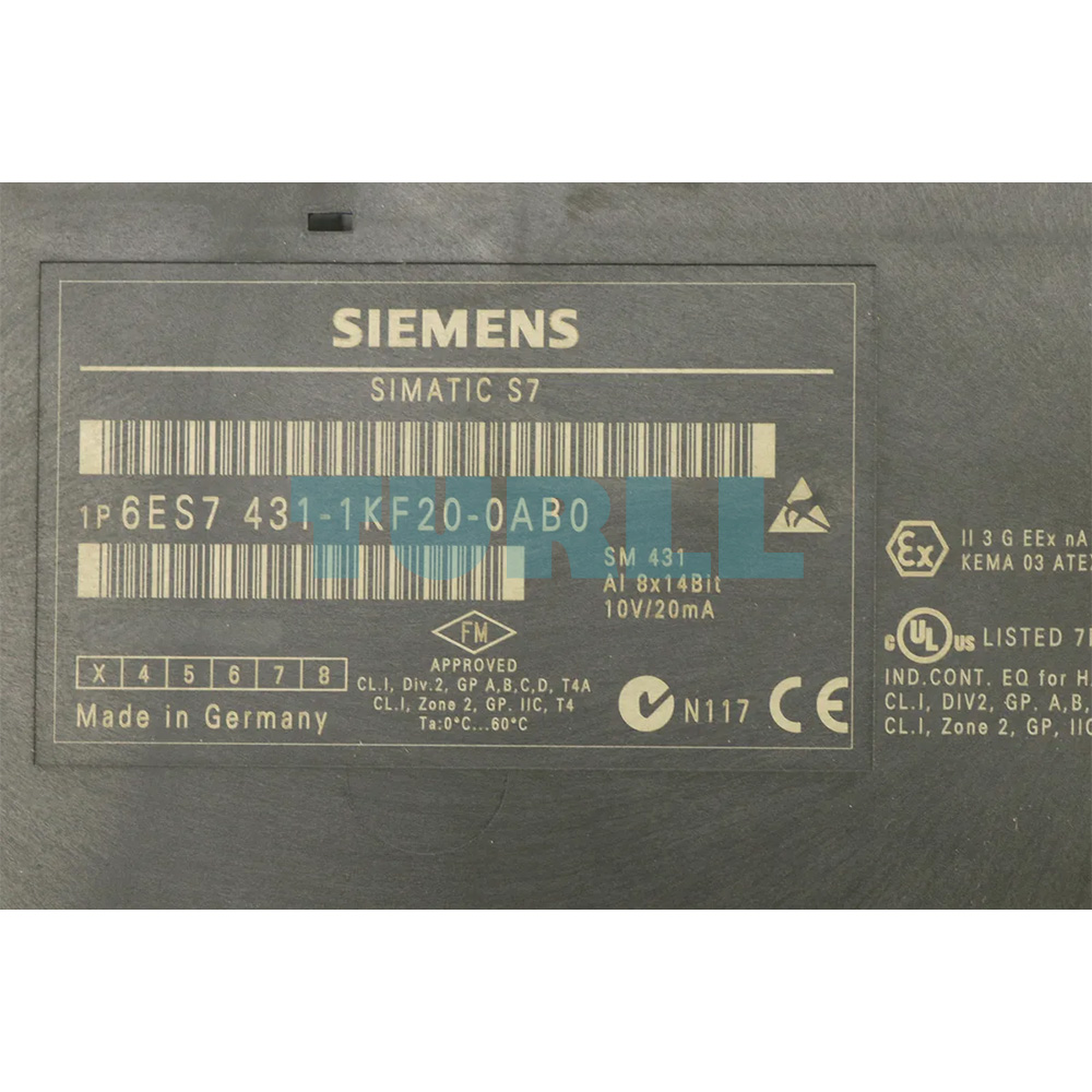 6ES7431-1KF20-0AB0 SIEMENS Exclusive SIMATIC S7-400 Analog Input Module Original Brand New 4 6ES7431-1KF20-0AB0 SIEMENS SIMATIC S7-400 Analog Input Module