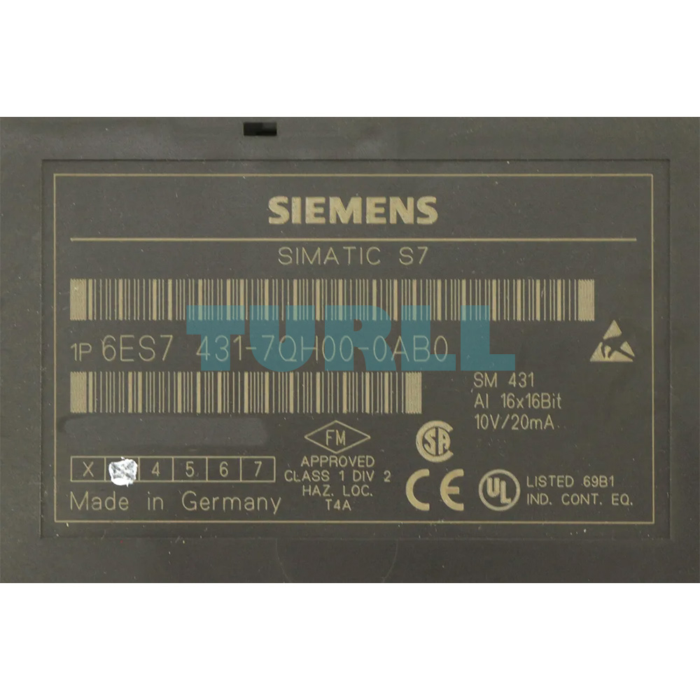 6ES7431-7QH00-0AB0 SIEMENS Exclusive SIMATIC S7-400 Analog Input Module 16 AI Original Brand New 4 6ES7431-7QH00-0AB0 SIEMENS SIMATIC S7-400 Analog Input Module 16 AI