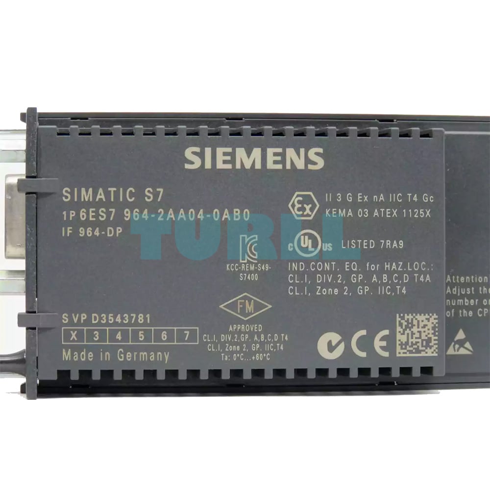 6ES7964-2AA04-0AB0 SIEMENS Exclusive SIMATIC S7-400 Interface Module IF963-X27 Original Brand New 3 6ES7964-2AA04-0AB0 SIEMENS S7-400 Interface Module IF963-X27