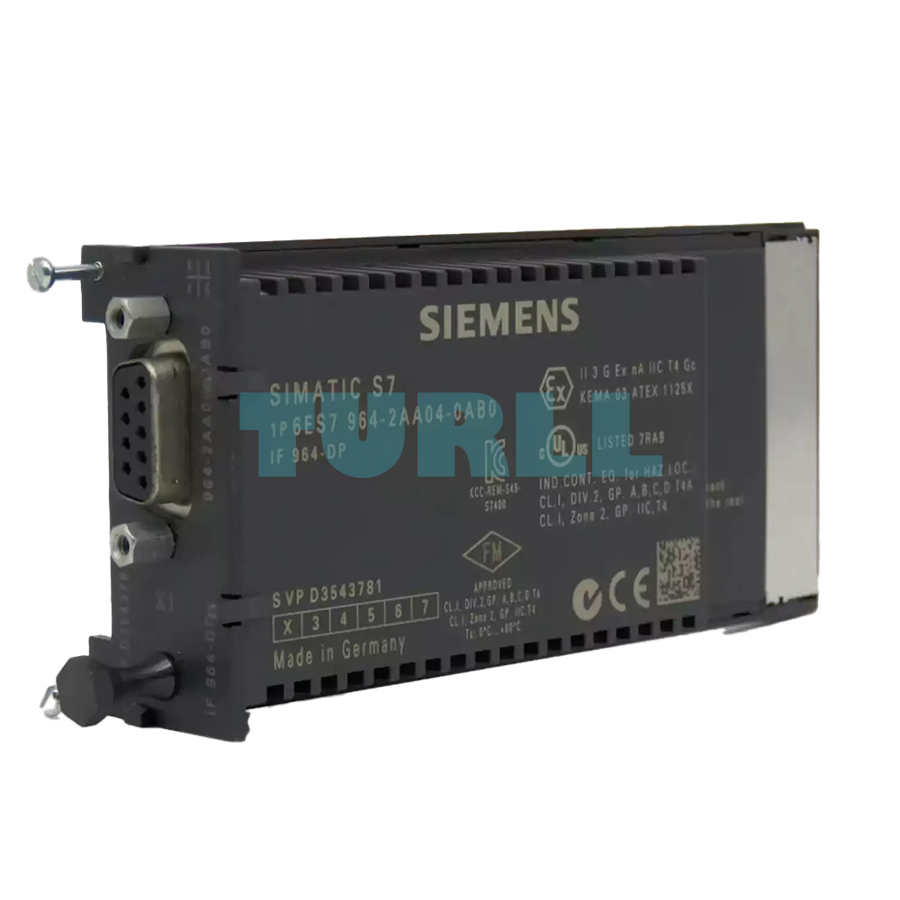 6ES7964-2AA04-0AB0 SIEMENS Exclusive SIMATIC S7-400 Interface Module IF963-X27 Original Brand New 1 6ES7964-2AA04-0AB0 SIEMENS S7-400 Interface Module IF963-X27