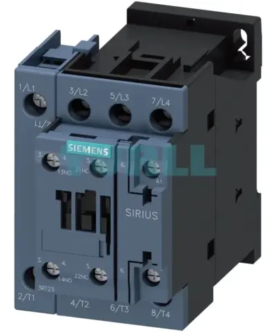 Siemens 3RT2325-1AB00 SIRIUS Contactor AC-1, 35A, 4-Pole, 24V AC Coil, 1NO+1NC Aux, S0 Size