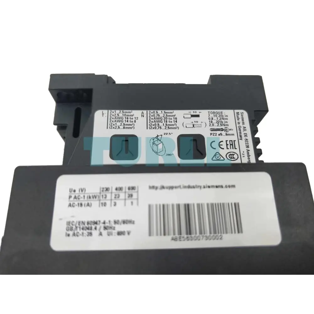Siemens 3RT2325-1BM40 Contactor 4-Pole, 35A, 220V DC, Size S0 Brand New 5 Siemens 3RT2325-1BM40 Contactor 4-Pole, 35A, 220V DC, Size S0