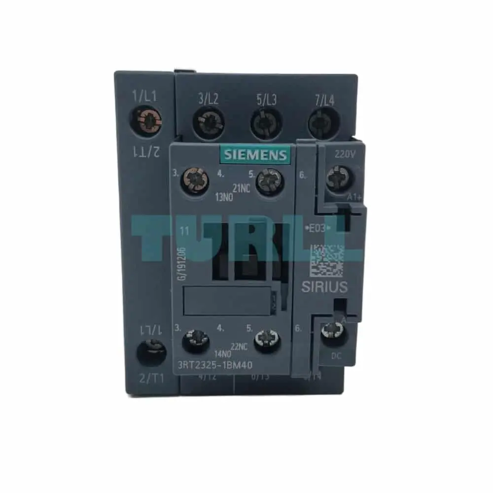 Siemens 3RT2325-1BM40 Contactor 4-Pole, 35A, 220V DC, Size S0 Brand New 1 Siemens 3RT2325-1BM40 Contactor 4-Pole, 35A, 220V DC, Size S0