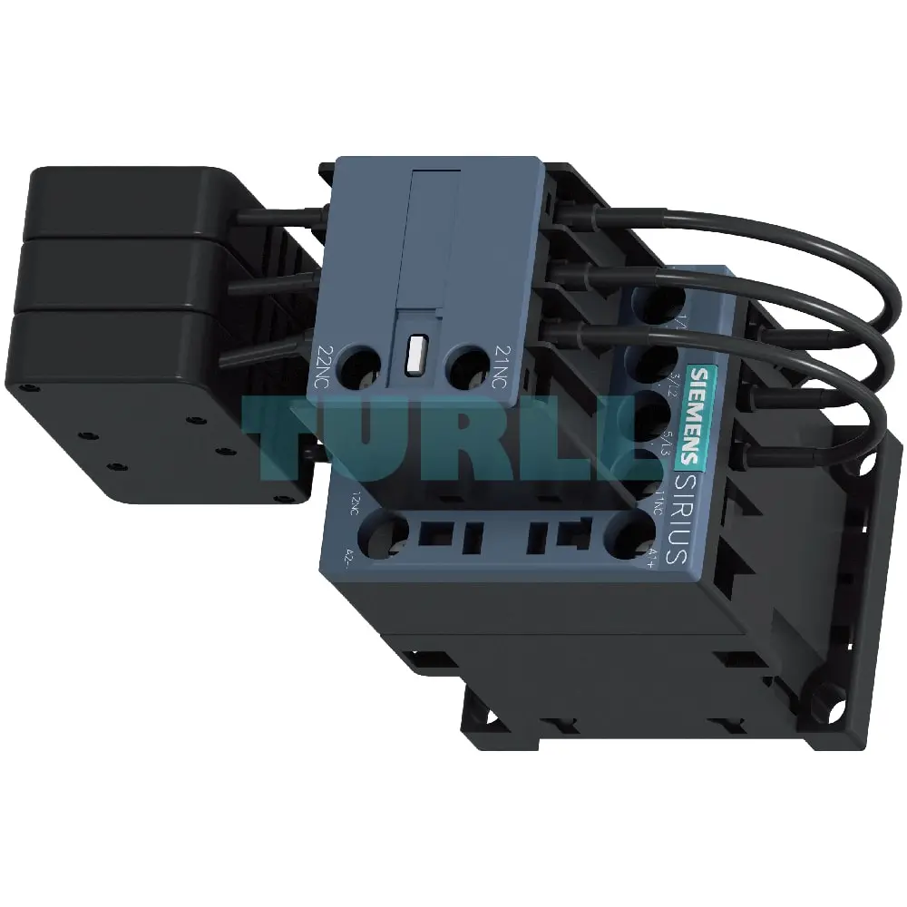 Siemens 3RT2617-1BB45 Capacitor Contactor 12.5 kVAr, 400V, 3-Pole, 24V DC, 2 NC Contacts, Screw Terminals, Size S00 Original Brand New 4 Siemens 3RT2617-1BB45 Capacitor Contactor 12.5 kVAr, 400V, 3-Pole, 24V DC, 2 NC Contacts, Screw Terminals, Size S00