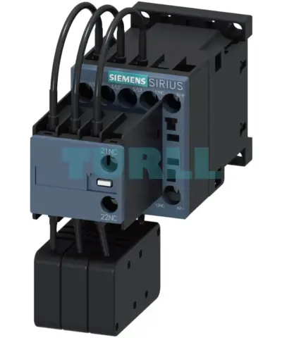 Siemens 3RT2617-1BF45 Capacitor Contactor, S00, 12.5 kVAr, 110V DC, 2 NC