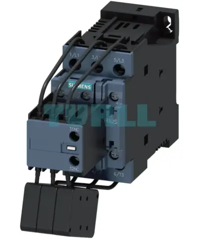 Siemens 3RT2625-1BB45 Capacitor Contactor, AC-6b 16.7 kVAr / 400 V, 3-Pole, 24V DC, Size S0, Screw Terminal
