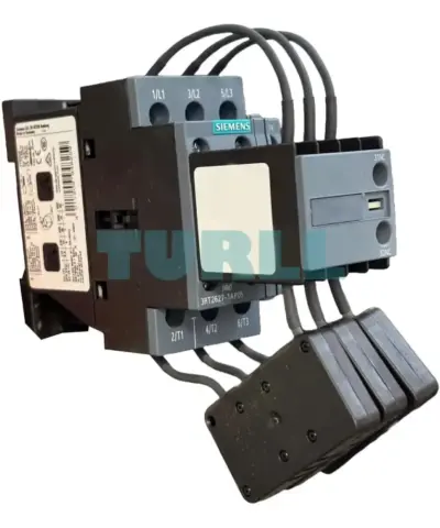 Siemens 3RT2627-1AP05 Capacitor Contactor, AC-6b 25 kVAr, 230V AC Coil, 1 NO + 2 NC Aux Contacts, Size S0