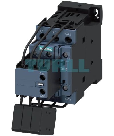Siemens 3RT2627-1NF35 Capacitor Contactor 25 kVAr, AC/DC 95-130V, Size S0