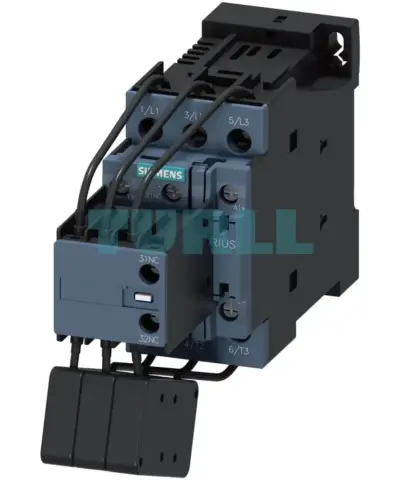 Siemens 3RT2627-1NF35 Capacitor Contactor 25 kVAr, AC/DC 95-130V, Size S0