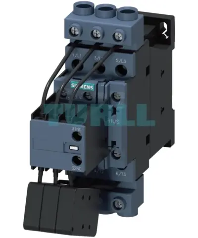 Siemens 3RT2628-1AB05 Capacitor Contactor, AC-6b, 33 kVAr, 400V, 24V AC, Size S0