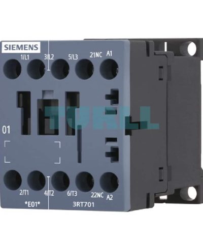 Siemens 3RT7017-1AN22 Contactor SIRIUS, AC-3 12A/5.5kW, AC 220V, Size S00, Screw Terminals
