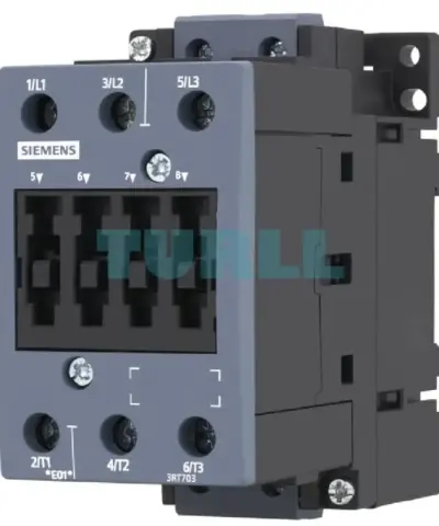 Siemens 3RT7036-1AN20 Contactor 50A/22kW, 220V AC Coil, 3-Pole, Size S2, Screw Terminal