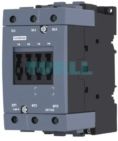 Siemens 3RT7045-1AN20 Contactor AC-3 80kW/37kW 400V 220V AC, 3-Pole, Size S3, Screw Terminal