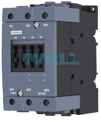 Siemens 3RT7045-1AV00 S3 Contactor for AC-3 Motor Control, 80kW (37kW at 400V), 3-Pole, Screw Terminal