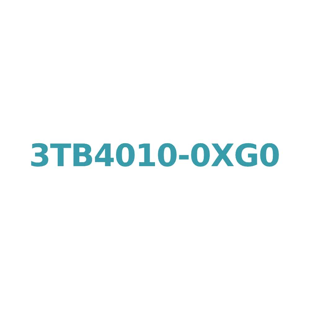 Siemens 3TB4010-0XG0 Contactor: 9A, 4kW, 36V AC Coil, 1 NO Auxiliary Contact, Size 0 Original Brand New 1 Siemens 3TB4010-0XG0 Contactor: 9A, 4kW, 36V AC Coil, 1 NO Auxiliary Contact, Size 0
