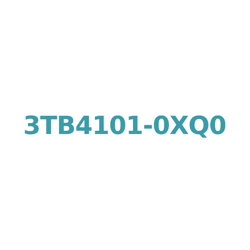 Siemens 3TB4101-0XQ0 Contactor, AC-3 400V 12A, 5.5kW, 1NC Auxiliary, Size 0 Original Brand New 1 Siemens 3TB4101-0XQ0 Contactor, AC-3 400V 12A, 5.5kW, 1NC Auxiliary, Size 0