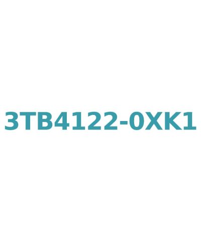 Siemens 3TB4122-0XK1 Contactor: 12A, 5.5kW, 120V AC, 1 NO + 1 NC Auxiliary Contacts, Screw Connection
