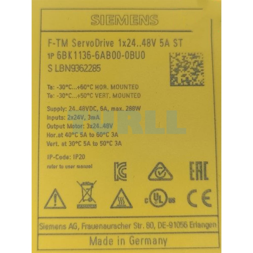 6BK1136-6AB00-0BU0 SIEMENS Exclusive SIMATIC F-TM ServoDrive ST Original Brand New 4 SIEMENS 6BK1136-6AB00-0BU0 SIMATIC F-TM ServoDrive ST Module