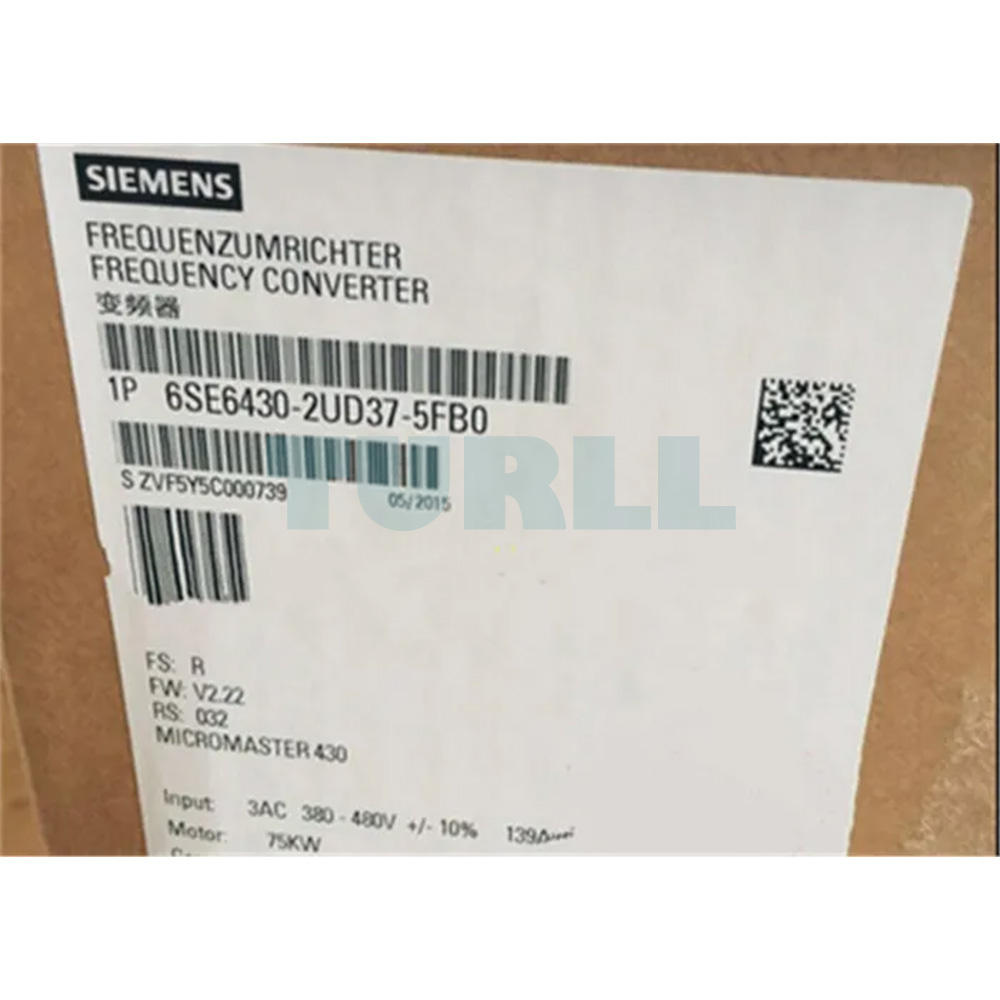 6SE6430-2UD37-5FB0 SIEMENS Exclusive MICROMASTER 430 Drive Original Brand New 3 SIEMENS 6SE6430-2UD37-5FB0 MICROMASTER 430 Variable Frequency Drive