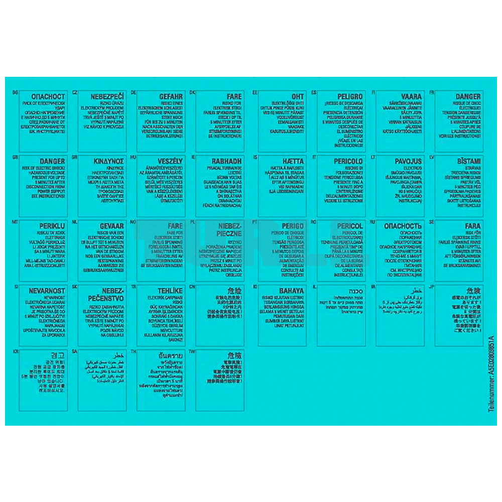 6SL3166-3AB00-0AA3 SIEMENS Exclusive SINAMICS S220 Warning Notices Original Brand New 1 SIEMENS 6SL3166-3AB00-0AA3 SINAMICS S220 Warning Notices