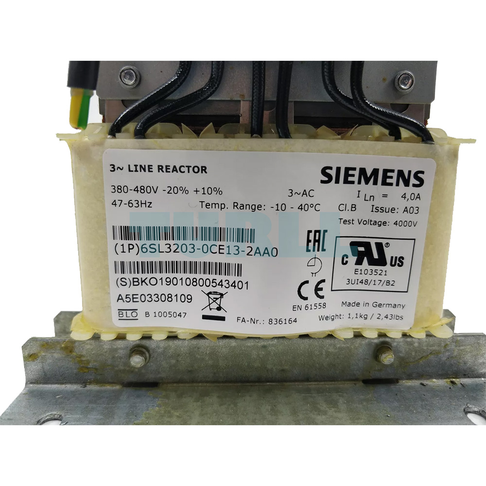 6SL3203-0CE13-2AA0 SIEMENS Exclusive SINAMICS Reactor Original Brand New 4 SIEMENS 6SL3203-0CE13-2AA0 SINAMICS Line Reactor