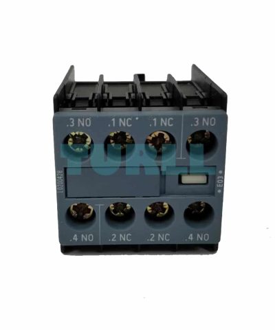 Siemens 3RH2911-1FA22 Front-Mount Auxiliary Switch, 2 NO + 2 NC, Screw Terminals for 3RT2 & 3RH2