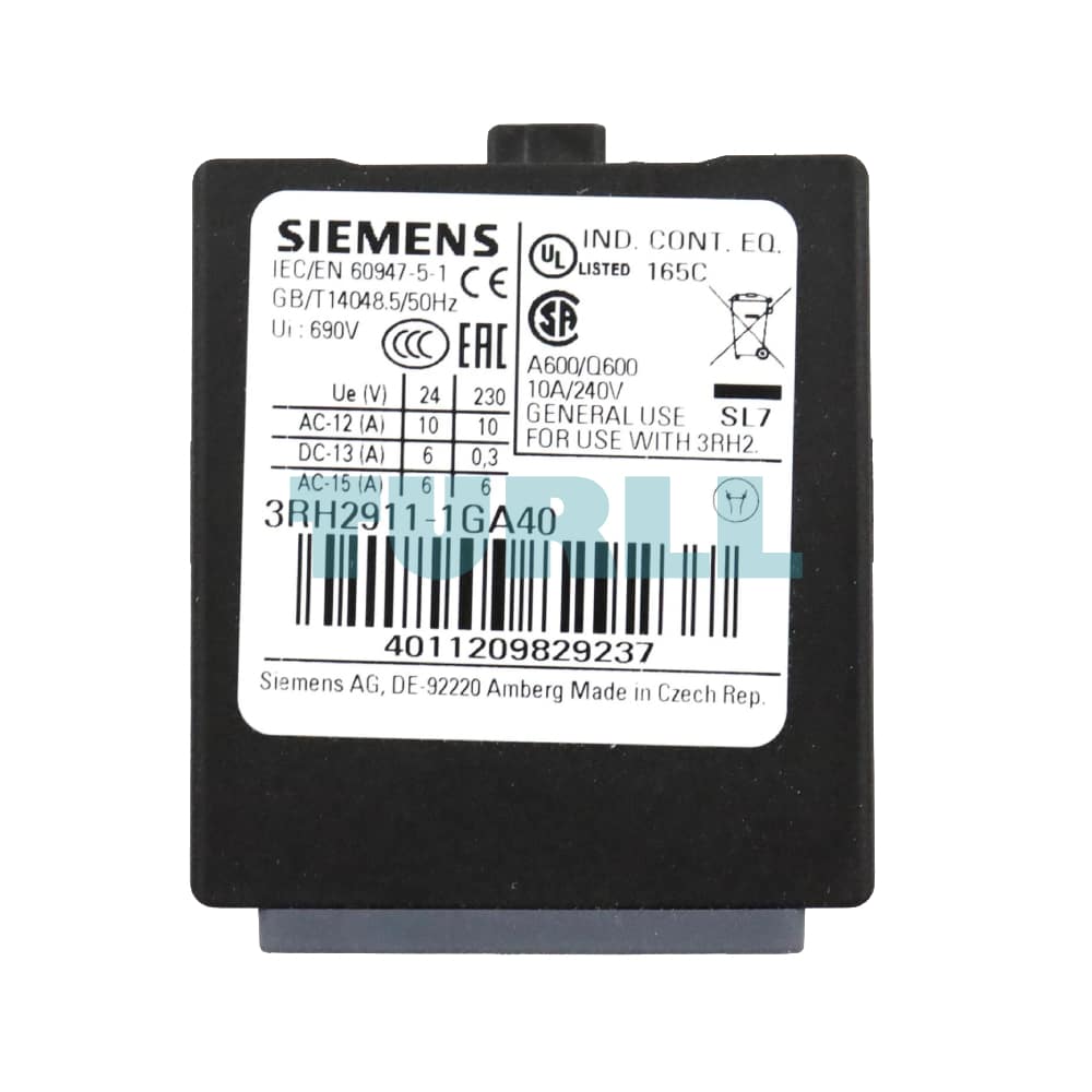 Siemens 3RH2911-1GA40 Auxiliary Switch 4 NO Front Mount, Screw Terminal Original Brand New 2 Siemens 3RH2911-1GA40 Auxiliary Switch 4 NO Front Mount, Screw Terminal