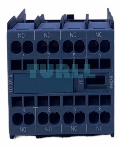 Siemens 3RH2911-2FC22 Auxiliary Switch Block, Front-Mounted, 2 NO + 2 NC, Spring-Loaded Terminal