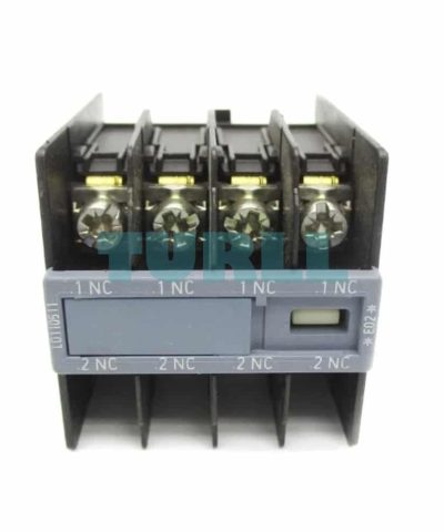 Siemens 3RH2911-4FA04 Auxiliary Switch, Front Mount, 4 NC Contacts, Ring Lug Connection