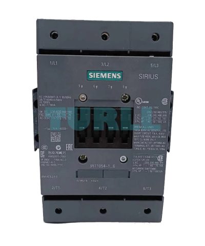 Siemens 3RT1054-1AP36 Power Contactor, 115 A, 55 kW, 220-240V AC/DC, 2 NO + 2 NC