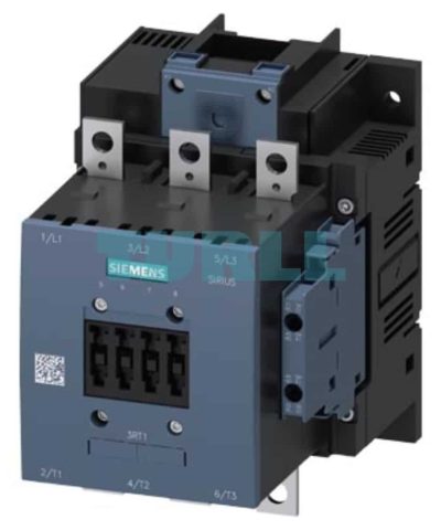 Siemens 3RT1055-6AD36 Power Contactor 150A, 75kW, 42-48V AC/DC Control, Busbar, Screw Terminal