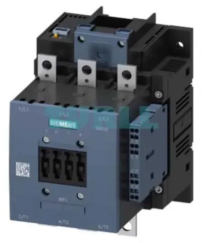 Siemens 3RT1056-6NP38-0PA5 Power Contactor, 185 A, 90 kW, AC/DC, Solid-State Compatible