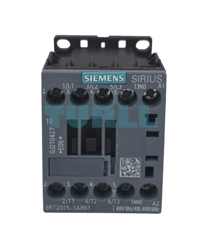 Siemens 3RT2015-1AR61 SIRIUS Power Contactor, 7A, 3kW, 400V, 3-Pole, Size S00 with 1 NO Auxiliary Contact